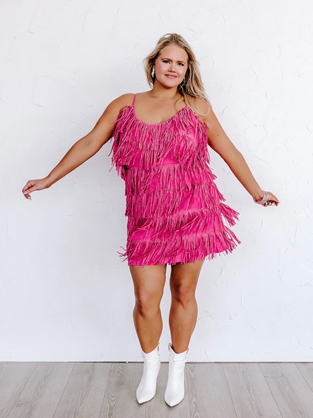 NWT Nylon Apparel Fringe Mini Dress Size 2XL Nashville Vegas Dance Party Fun